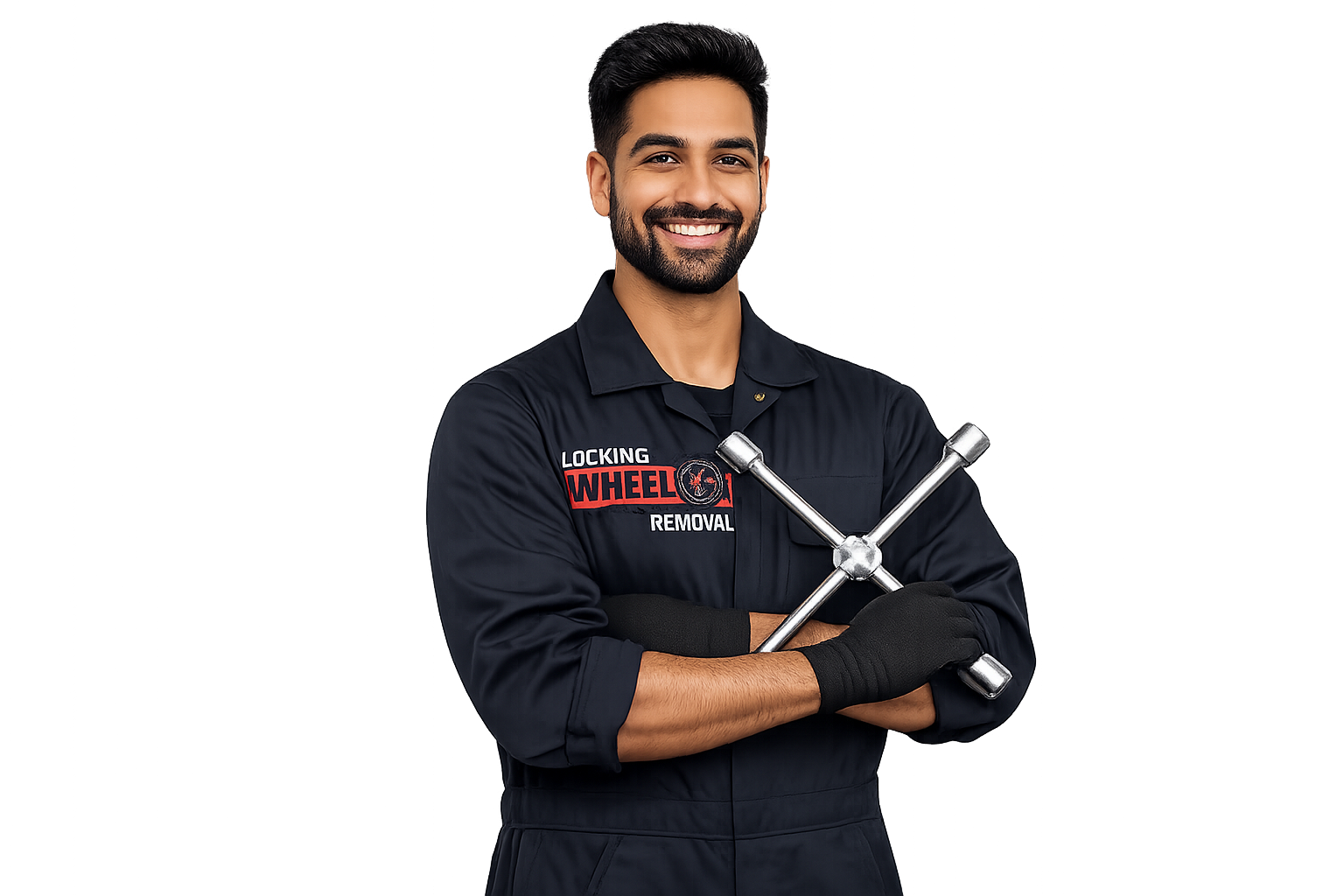 Locking wheel nut removal specialist with tools